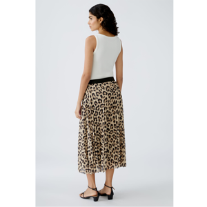 Oui Midi Leopard Print Skirt